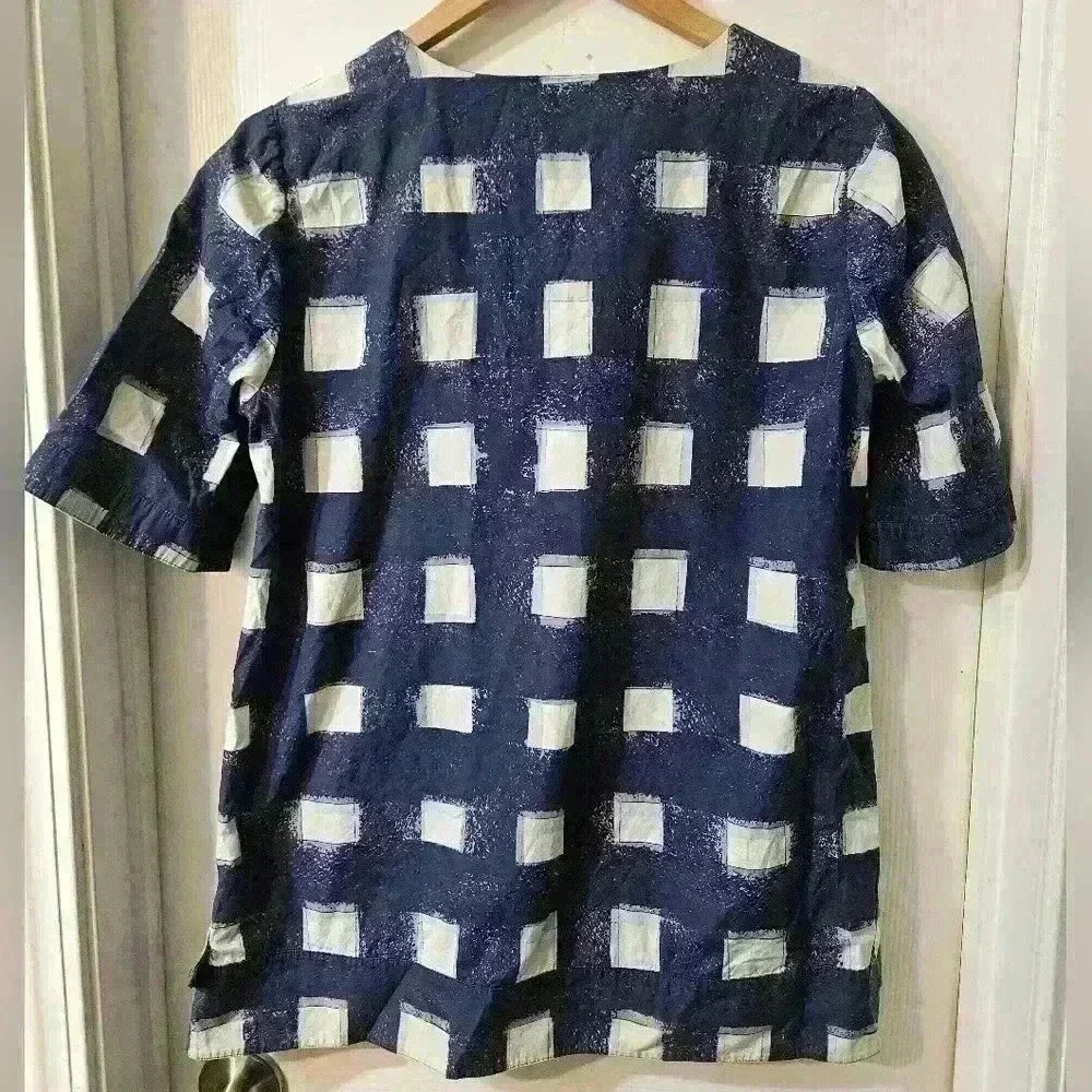 Tory Burch Antibes Checkered Blouse